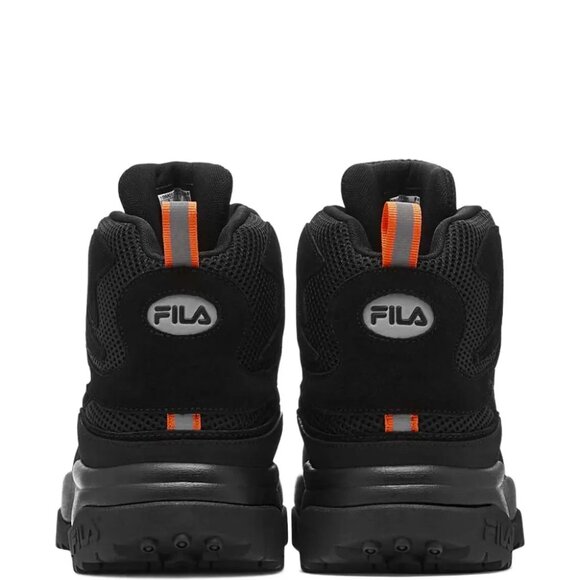 Fila Ranger Boot Mid-Top Suede Shoes Black / Orange 1BM01277-001 Mens Size 10.5 - Picture 14 of 14